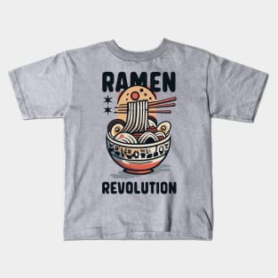 Ramen Revolution Japan - Japanese Vintage Food Noodles Art Kids T-Shirt